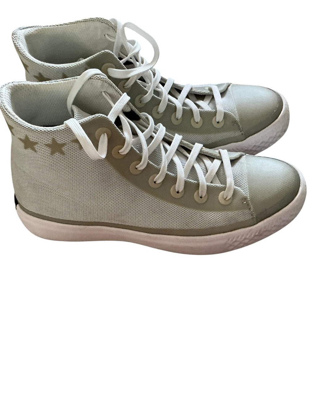 Converse Chuck Taylor modern high top sneakers grey knit with stars size 8